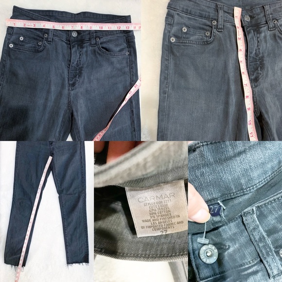 NWOT CARMAR Skinny Fryed Hem Jeans - Picture 8 of 8